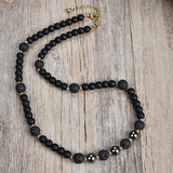 Tiger’s Eye Stainless Steel Gallstone Necklace | Gthic.com