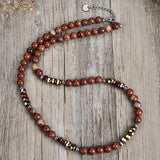 Tiger’s Eye Stainless Steel Gallstone Necklace | Gthic.com