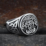Tree of Life Celtics Stainless Steel Viking Ring 04 | Gthic.com