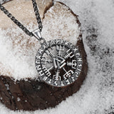 Triangle Valknut Compass Stainless Steel Viking Pendant | Gthic.com