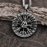 Triangle Valknut Compass Stainless Steel Viking Pendant | Gthic.com