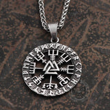 Triangle Valknut Compass Stainless Steel Viking Pendant