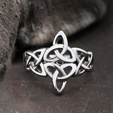 Triquetra Irish Celtics Stainless Steel Viking Ring | Gthic.com