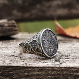 Urnes Valknut Stainless Steel Viking Ring | Gthic.com