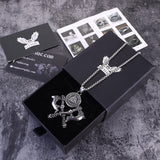 Colgante vikingo de acero inoxidable Valknut Battle Axe