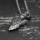 Valknut Stone Spear Stainless Steel Viking Pendant | Gthic.com