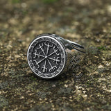 Vegvisir Celtic Knot Stainless Steel Ring | Gthic.com