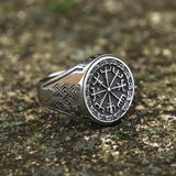 Vegvisir Celtic Knot Stainless Steel Ring | Gthic.com