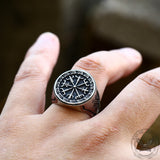 Vegvisir Celtic Knot Stainless Steel Ring | Gthic.com