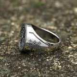 Vegvisir Celtic Knot Stainless Steel Ring