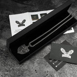 Viking Stag Vegvisir Stainless Steel Pendant