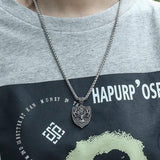 Viking Stag Vegvisir Stainless Steel Pendant 02 | Gthic.com