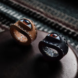 Vintage Evil Eye Leather Scarf Buckle 01 | Gthic.com