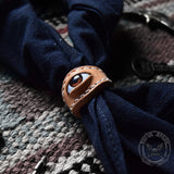 Vintage Evil Eye Leather Scarf Ring