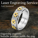 Vintage Hexagram Stainless Steel Spinner Ring