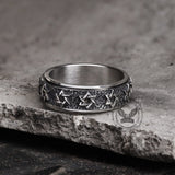 Vintage Hexagram Stainless Steel Spinner Ring