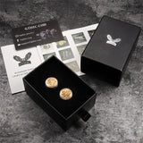 Vintage Pattern Brass Fixed Backing Cufflinks