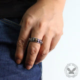 Vintage Spinning Skull Punk Sterling Silver Ring 02 | Gthic.com