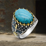 Vintage Turquoise Sterling Silver Gemstone Ring | Gthic.com