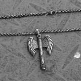 Vintage Viking Axe Stainless Steel Pendant