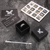 Vintage Viking Celtic Knot Runes Stainless Steel Band Ring