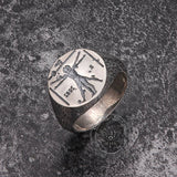 Vitruvian Man Sterling Silver Ring | Gthic.com