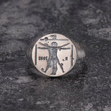 Vitruvian Man Sterling Silver Ring | Gthic.com