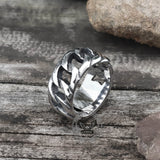Weave Pattern Stainless Steel Ring