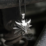 Wild Hunt Wolf Head Stainless Steel Pendant03 | Gthic.com