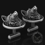 Wolf Head Fixed Backing Cufflinks 03 | Gthic.com