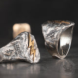 Wrath of Zeus Lightning Bolt Sterling Silver Ring | Gthic.com