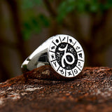 Zodiac Signs Symbol Stainless Steel Ring | Gthic.com