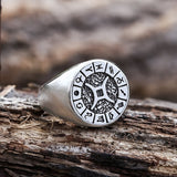 Zodiac Signs Symbol Stainless Steel Ring | Gthic.com