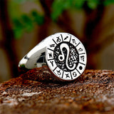 Zodiac Signs Symbol Stainless Steel Ring | Gthic.com