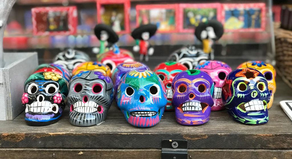 Messing Anhänger Sugar Skull Mexikanischer Totenkopf