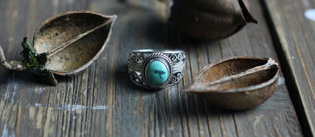 Natural Turquoise Ring, Turquoise Sterling Silver Ring, Wide Band Ring –  Its Ambra