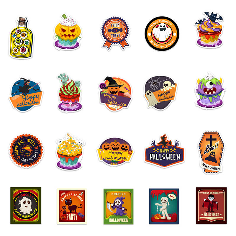 100 Pcs Halloween Themed Multi-Purpose Stickers