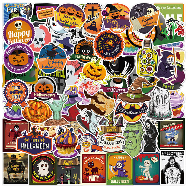 100 Pcs Halloween Themed Multi-Purpose Stickers | Gthic.com