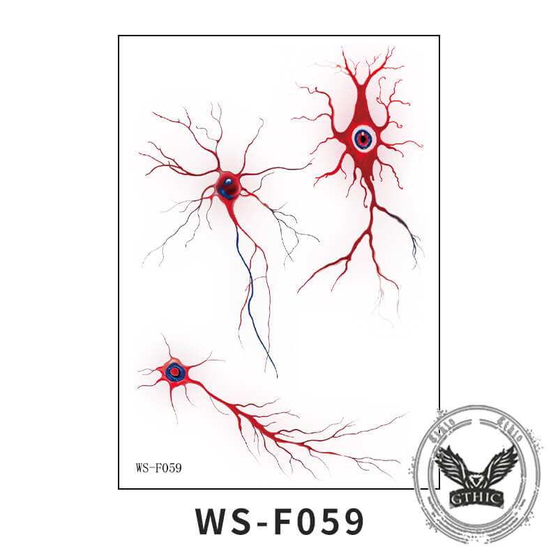 10 Pcs Halloween Blood Vessel Temporary Tattoo Stickers