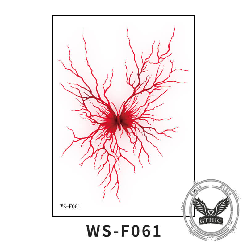 10 Pcs Halloween Blood Vessel Temporary Tattoo Stickers