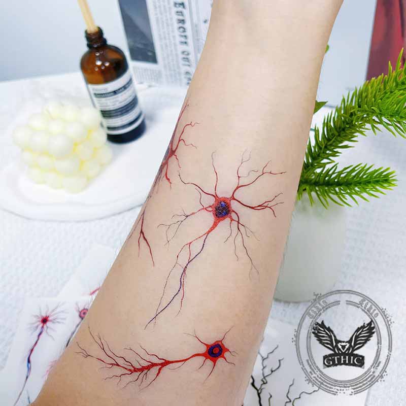 10 Pcs Halloween Blood Vessel Temporary Tattoo Stickers 03 | Gthic.com