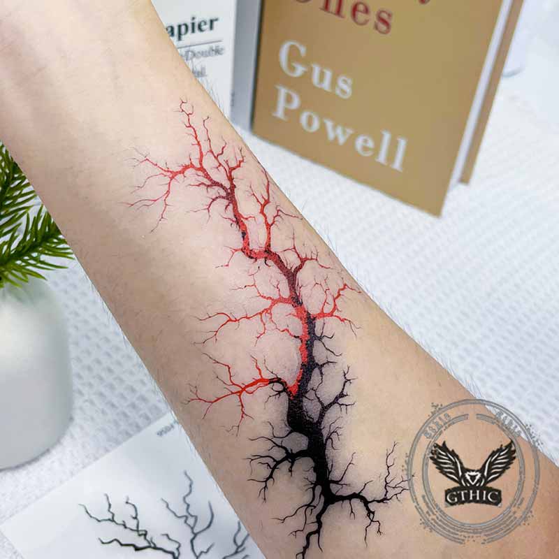 10 Pcs Halloween Blood Vessel Temporary Tattoo Stickers