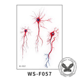 10 Pcs Halloween Blood Vessel Temporary Tattoo Stickers