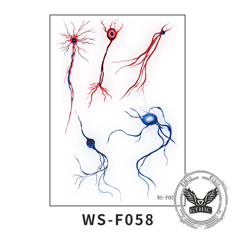 10 Pcs Halloween Blood Vessel Temporary Tattoo Stickers