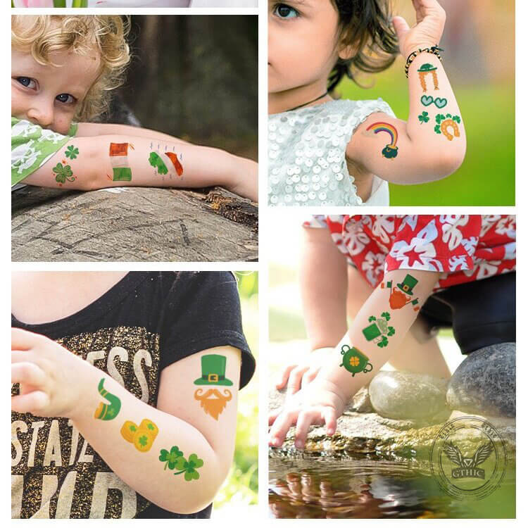 10Pcs Waterproof Saint Patrick's Day Temporary Tattoos Stickers | Gthic.com