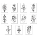 11 Pcs Nature and Animal Temporary Tattoo Stickers 01 | Gthic.com