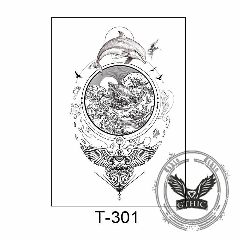 11 Pcs Nature and Animal Temporary Tattoo Stickers 02 | Gthic.com