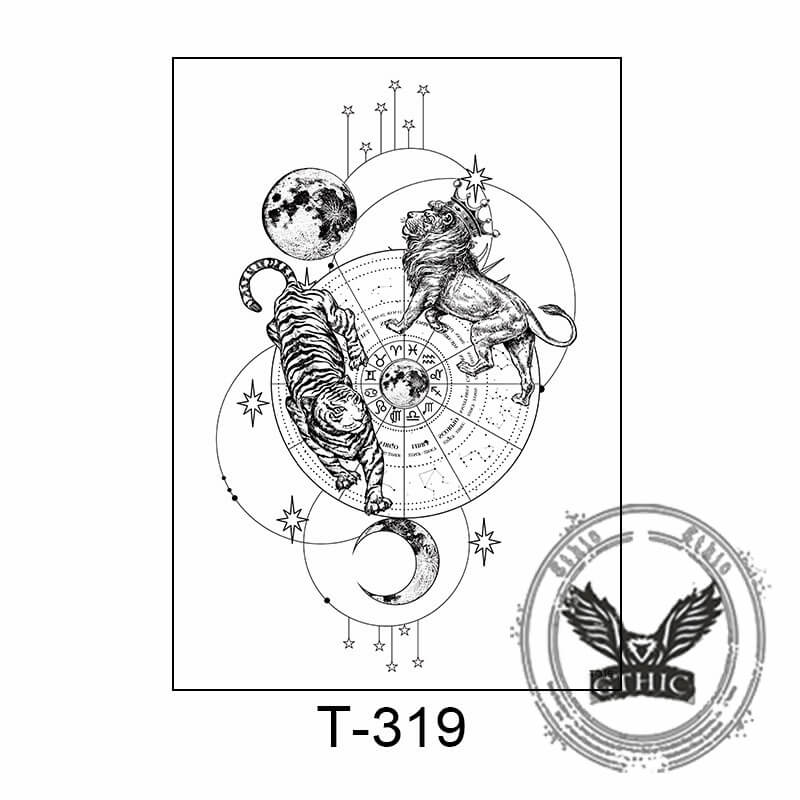 11 Pcs Nature and Animal Temporary Tattoo Stickers