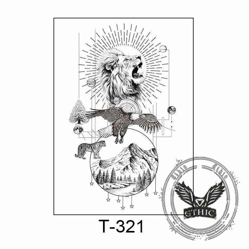11 Pcs Nature and Animal Temporary Tattoo Stickers