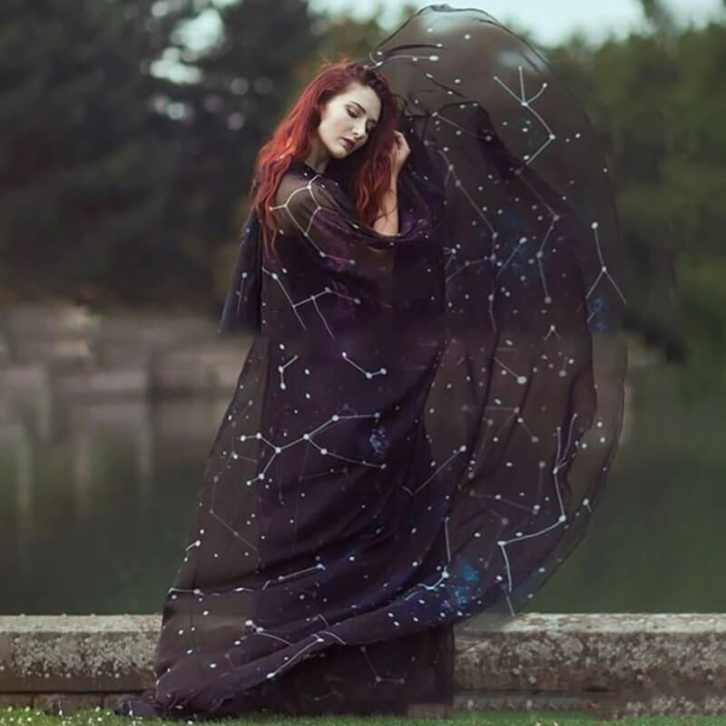 12 Constellations Starry Sky Cape | Gthic.com